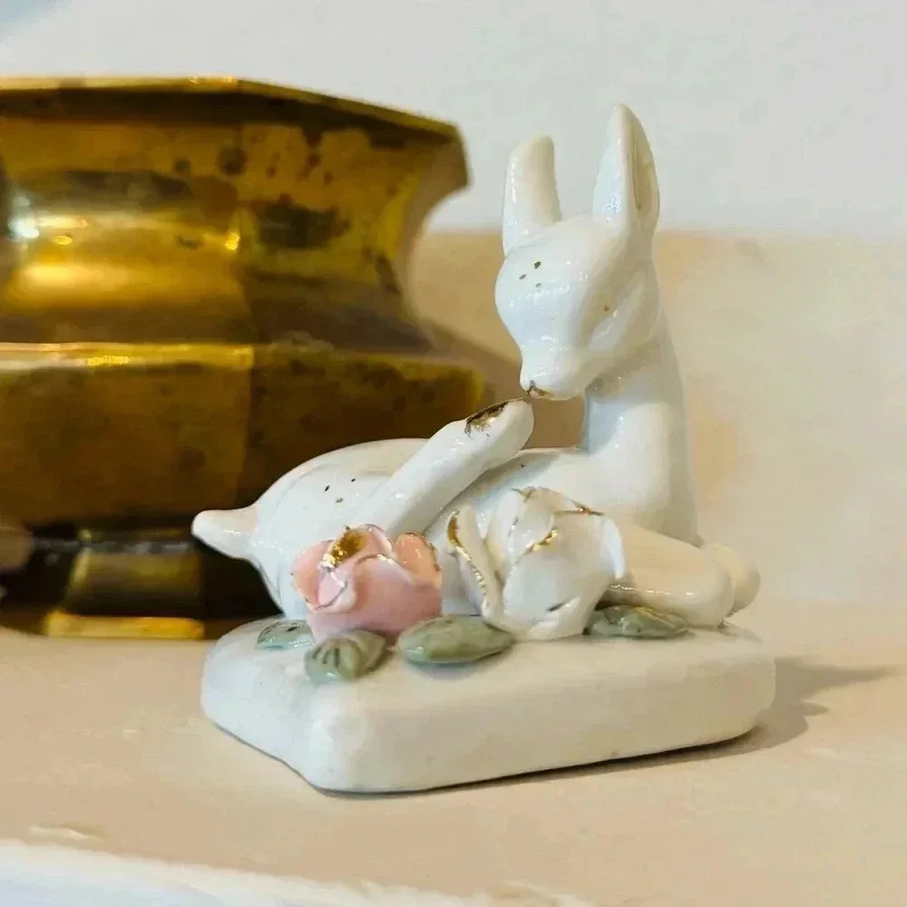 CottageCore 70s/80s Vintage Porcelain Deer Figurine